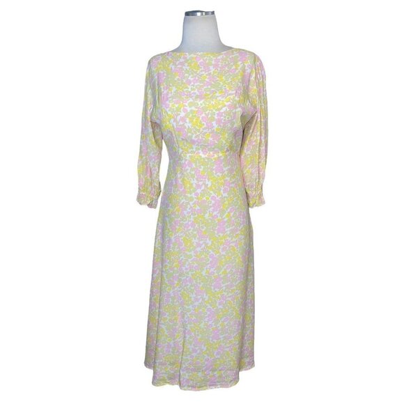 FAITHFULL THE BRAND Dress Clement Midi in Ida Floral Print Small New Womens - Picture 4 of 8